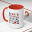 Christmas Mug - Merry Christmas Red White & Green Text Collage