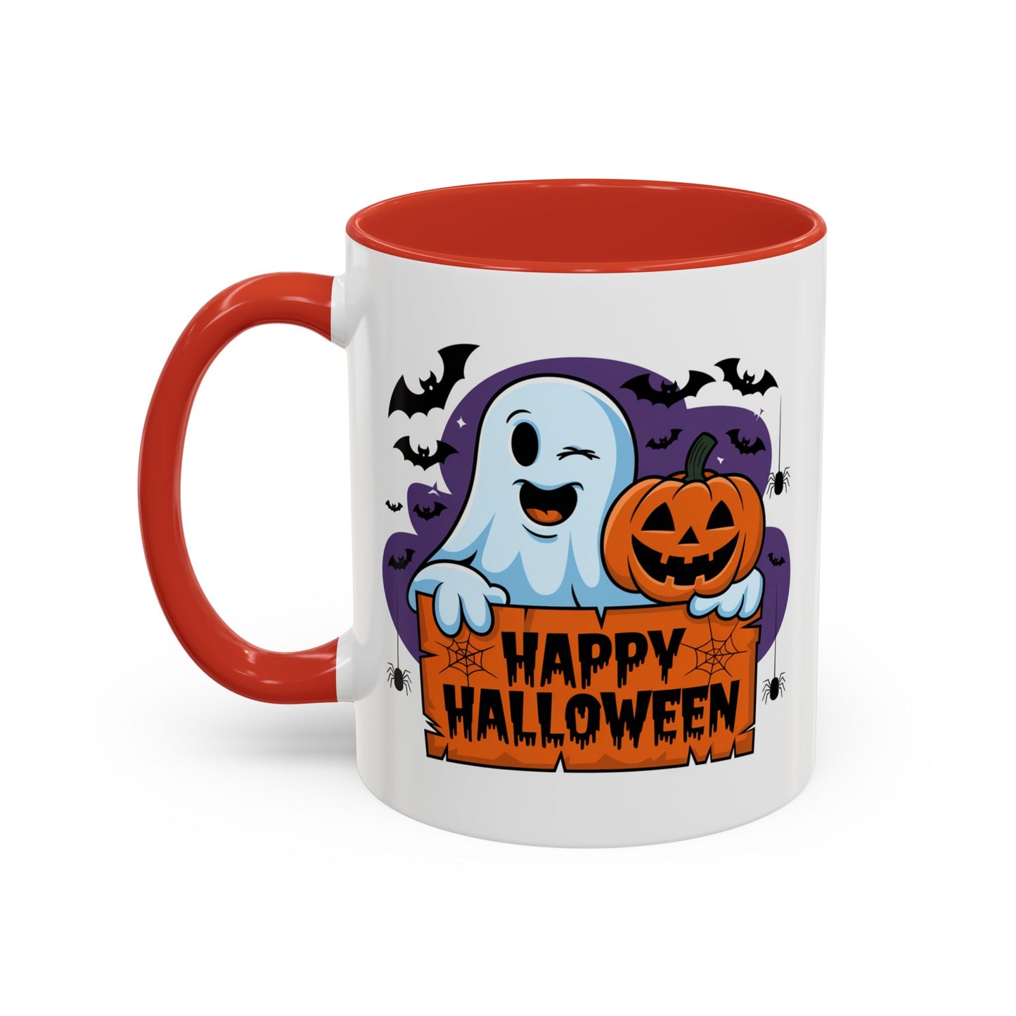 Halloween Mug - Winking Ghost With Pumpkin