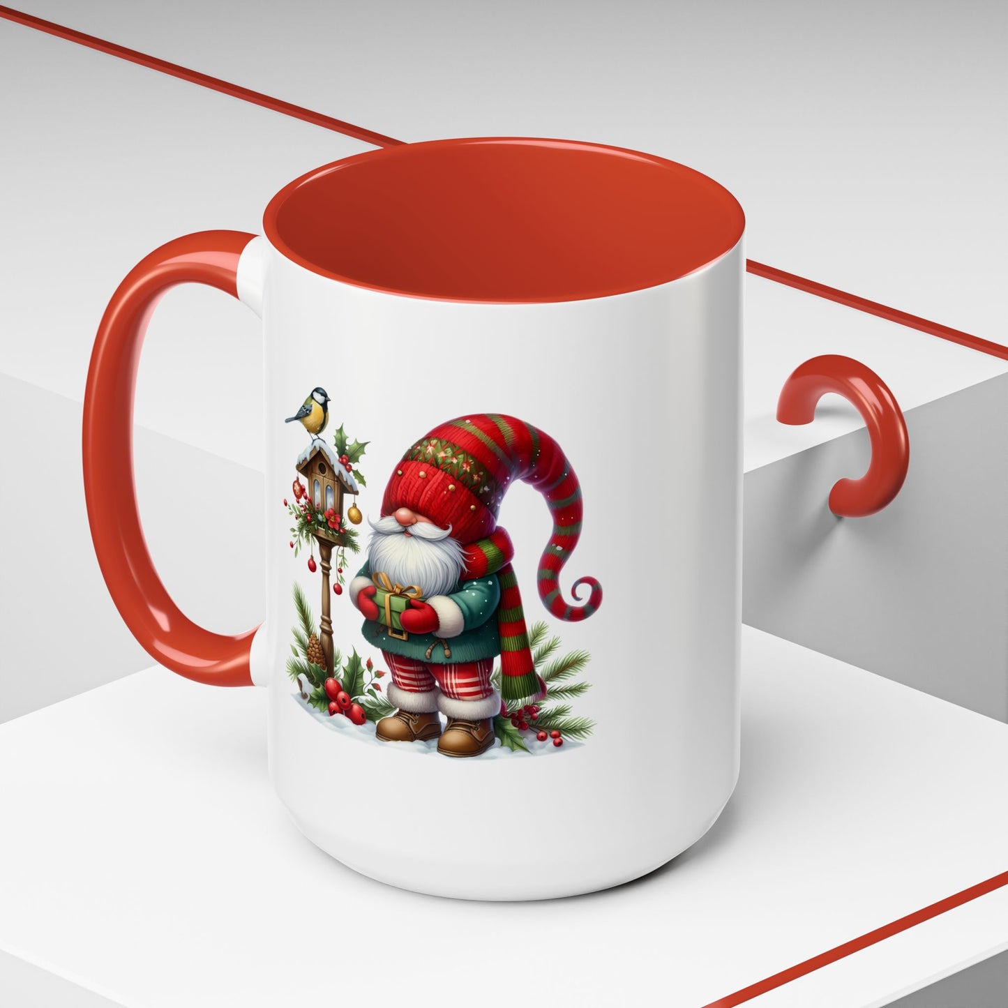 Christmas Mug - Gnome and Birdhouse