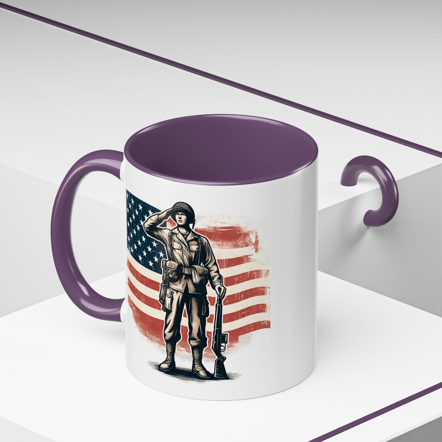 4th of July Mug - American Soldier Flag