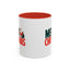 Christmas Mug - Merry Christmas Green & Red Text Santa Bag