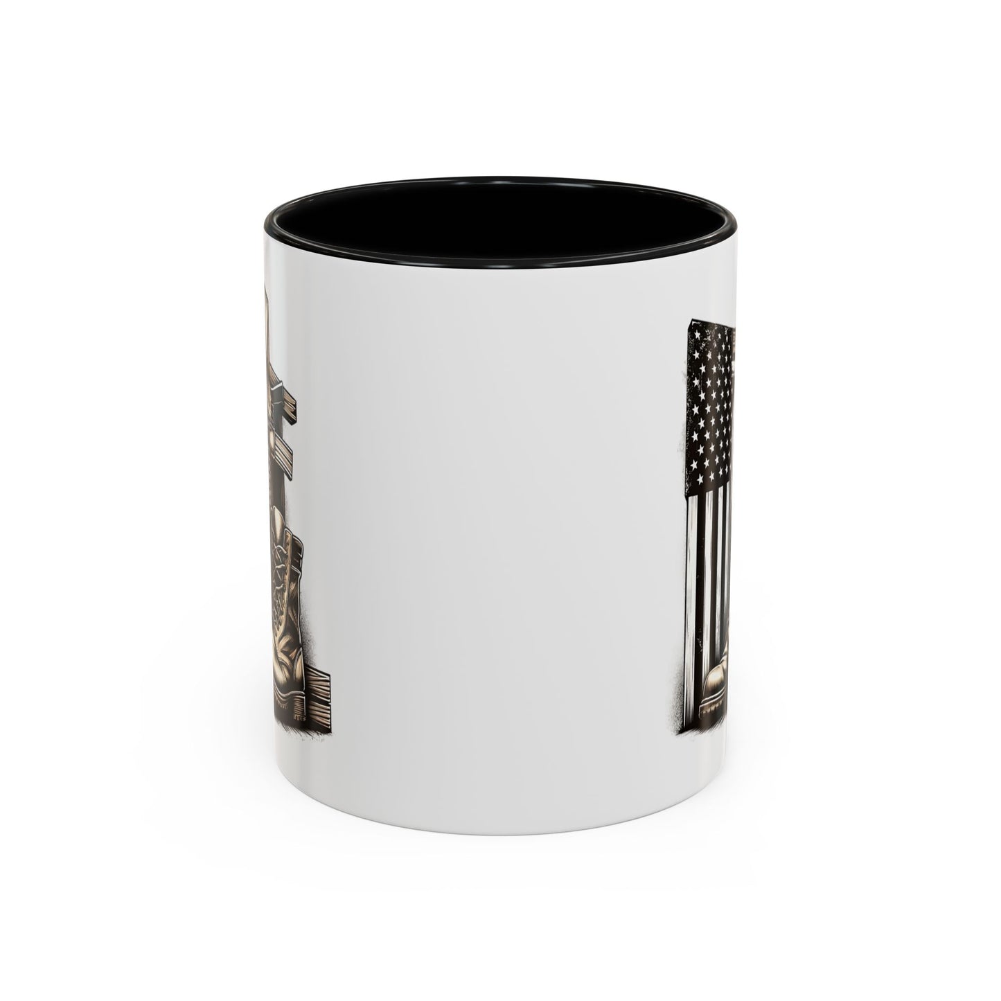 4th of July Mug - Fallen Soldier Boots Flag