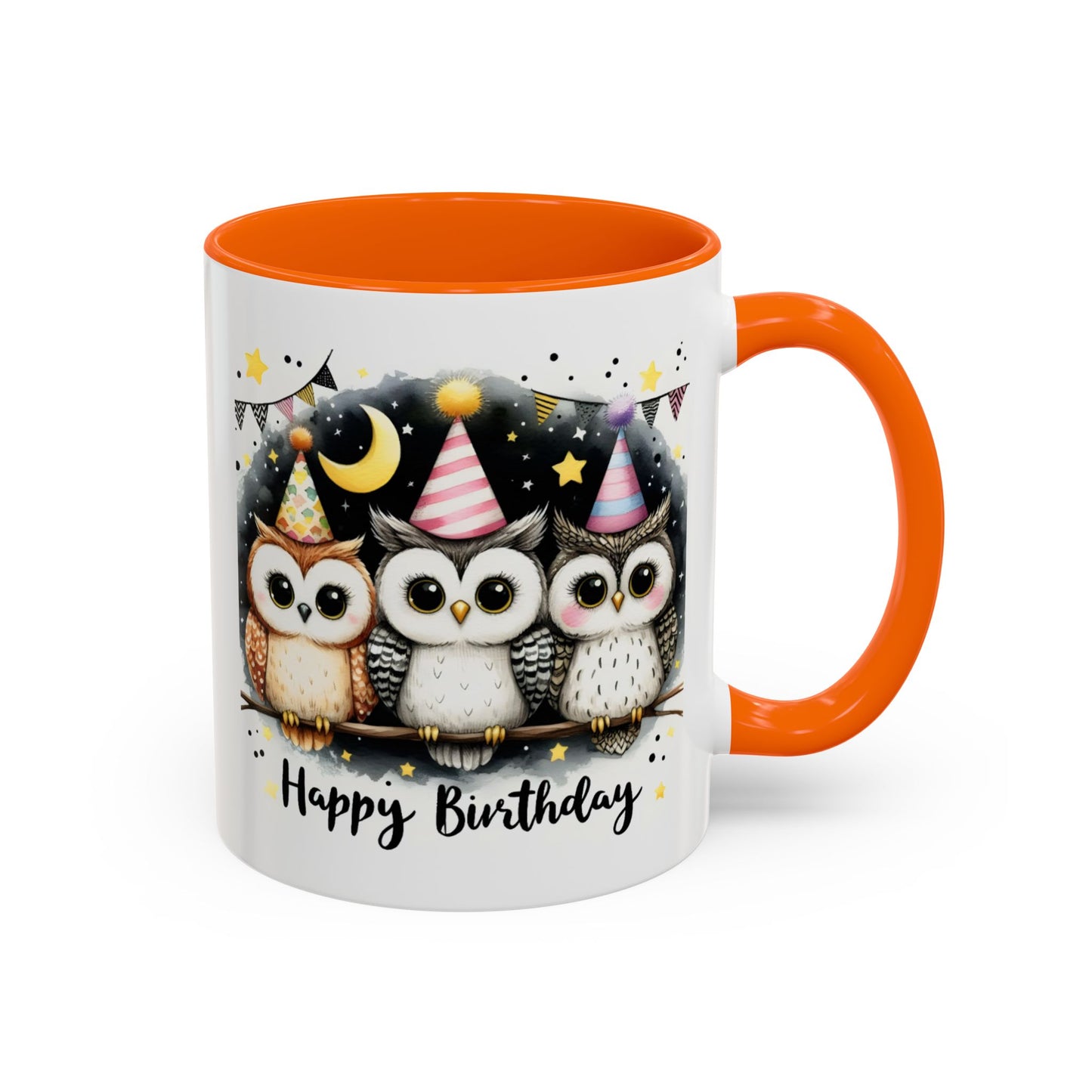 Birthday Mug - Happy Birthday Owls