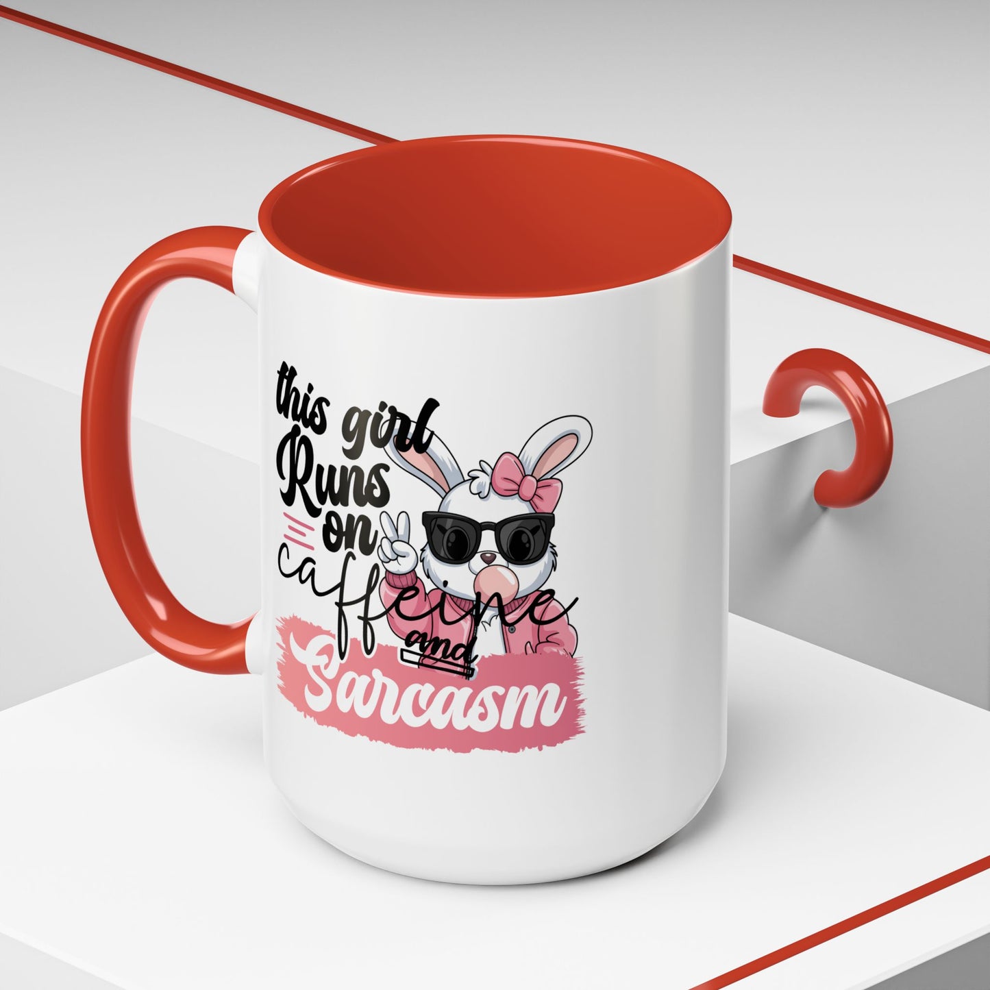 Humor Mug - This Girl Runs on Caffeine & Sarcasm