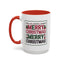 Christmas Mug - Merry Christmas Red Green & Black Text Trees Presents