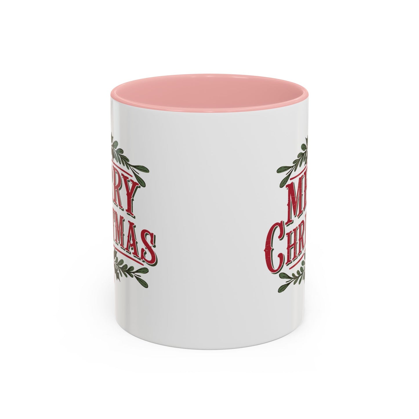 Christmas Mug - Merry Christmas Maroon Text Ornament Decorations