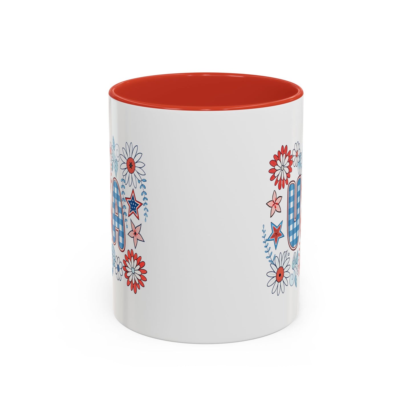 4th of July Mug - USA Preppy Floral