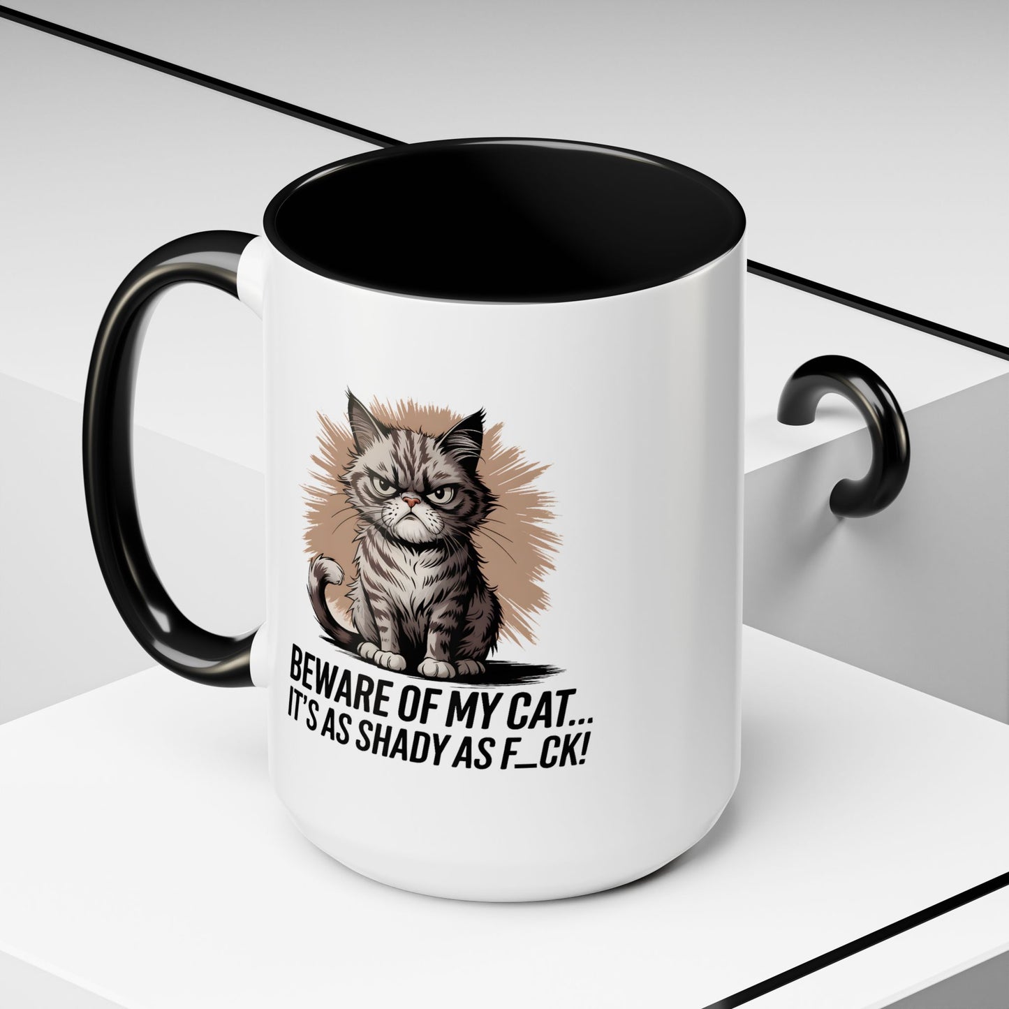 Humor Mug - Beware of My Cat