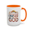 4th of July Mug - One Nation Under God Cross Flag
