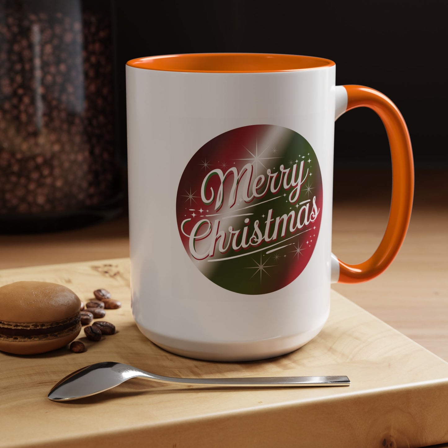 Christmas Mug - Merry Christmas White and Red Text Decoration