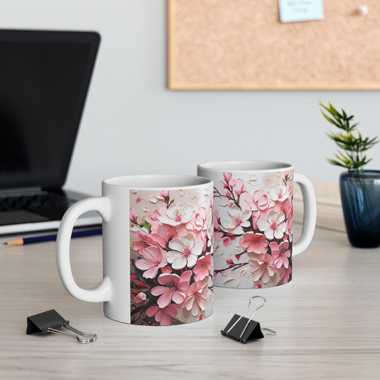 Artistic Mug - Cherry Blossom Oil Painting