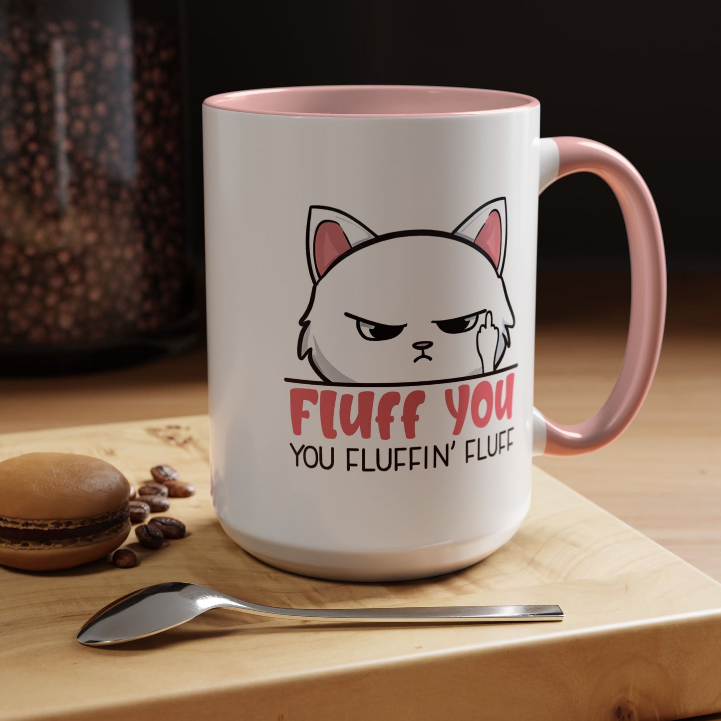 Adult Mug - Fluff You White Cat