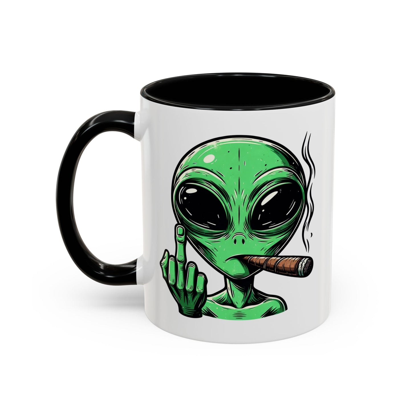 Adult Mug - Green Alien Fuck You Human
