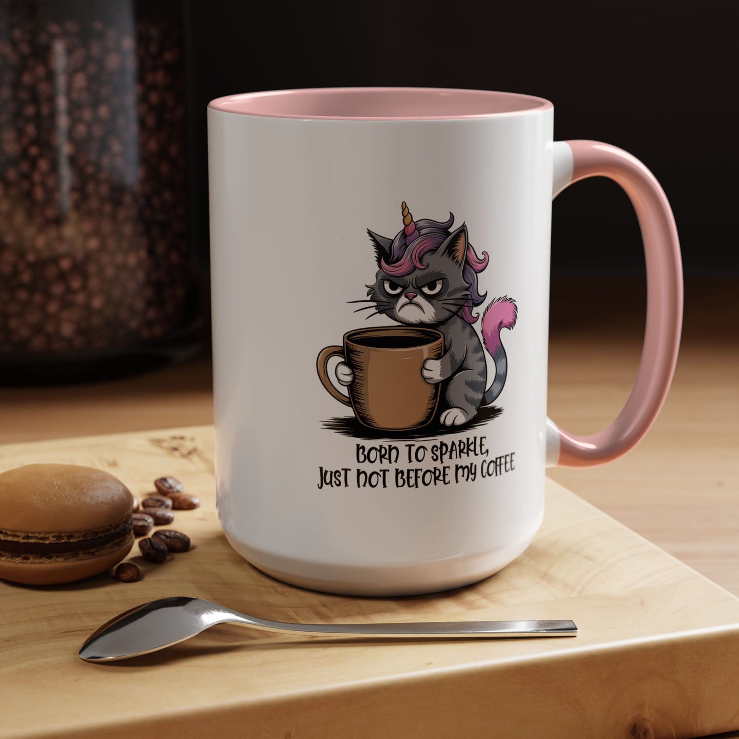 Humor Mug - Born to Sparkle, Just Not Before My Coffee