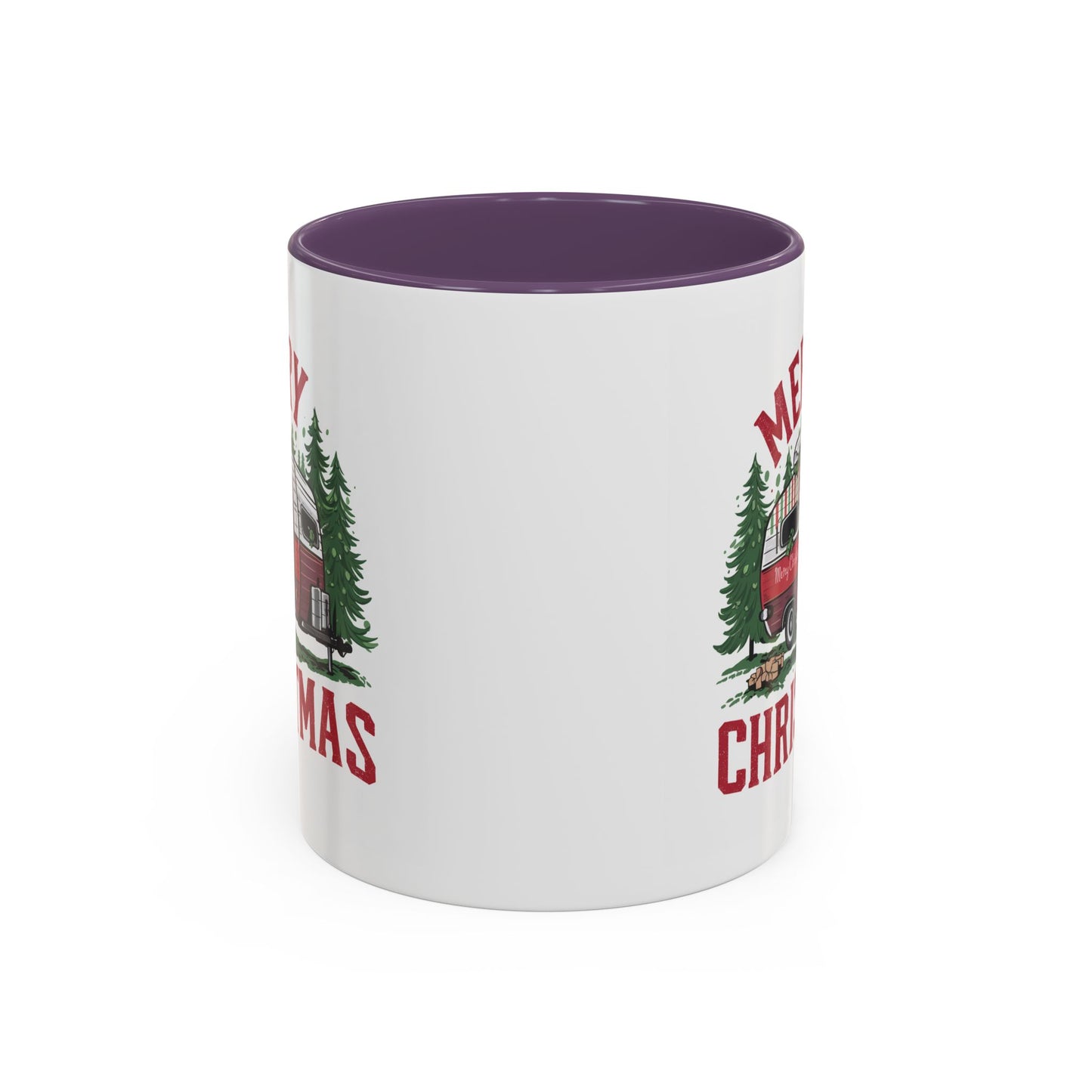 Christmas Mug - Merry Christmas Red & White Camper