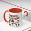 Christmas Mug - Red Green & Gold Text Reindeer Snowman Penguin