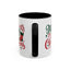 Christmas Mug - Merry Christmas Green & Red Text Star Candy Cane Stocking Snowflake
