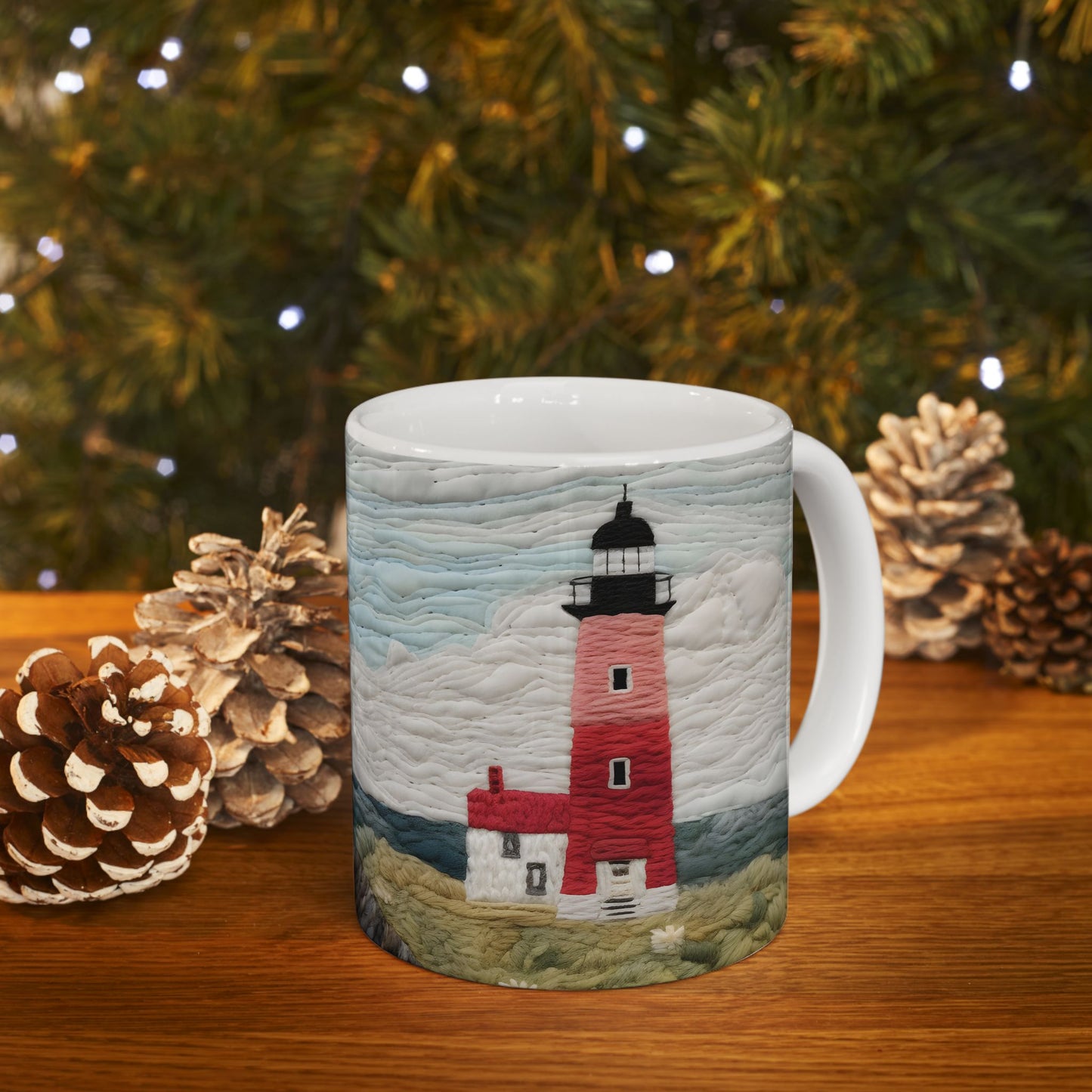 Artistic Mug - Felted Lighthouse 5