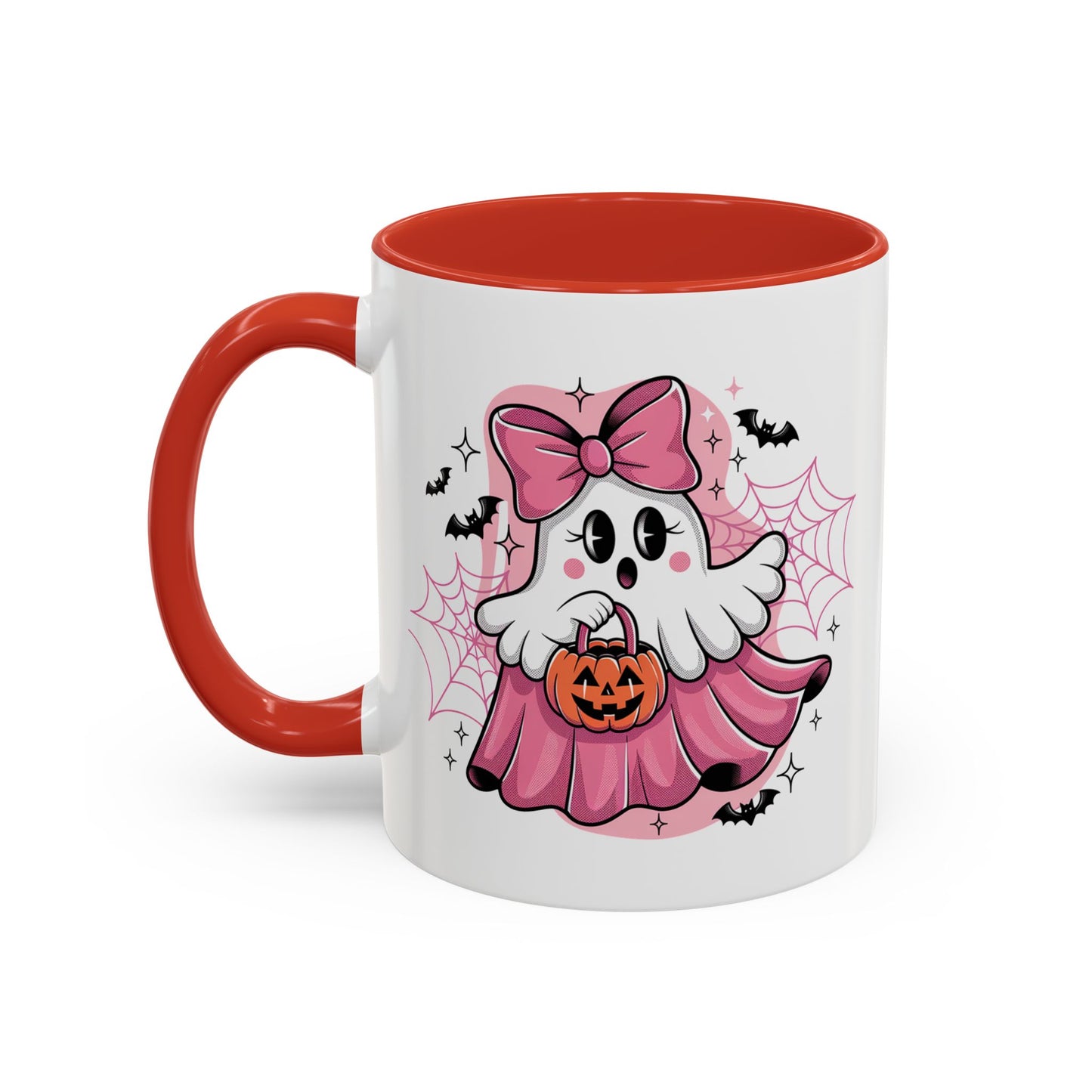 Halloween Mug - Ghost With Pink Bow
