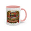 Christmas Mug - Happy Holidays White & Red Text Steam Locomotive