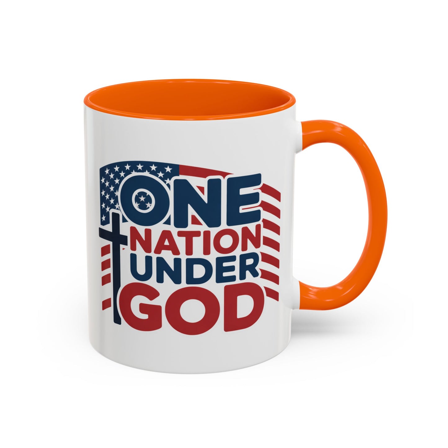 Religious Mug - One Nation Flag Cross