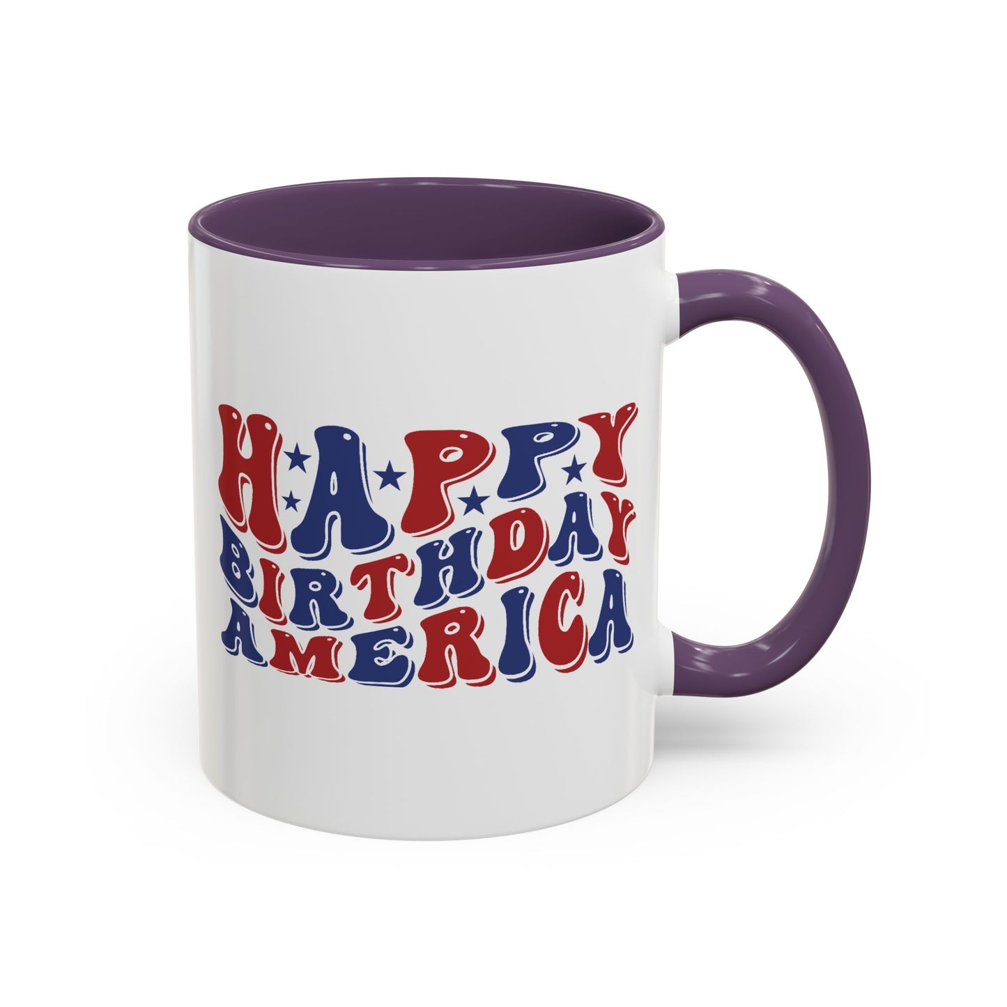 4th of July Mug - Happy Birthday America Retro