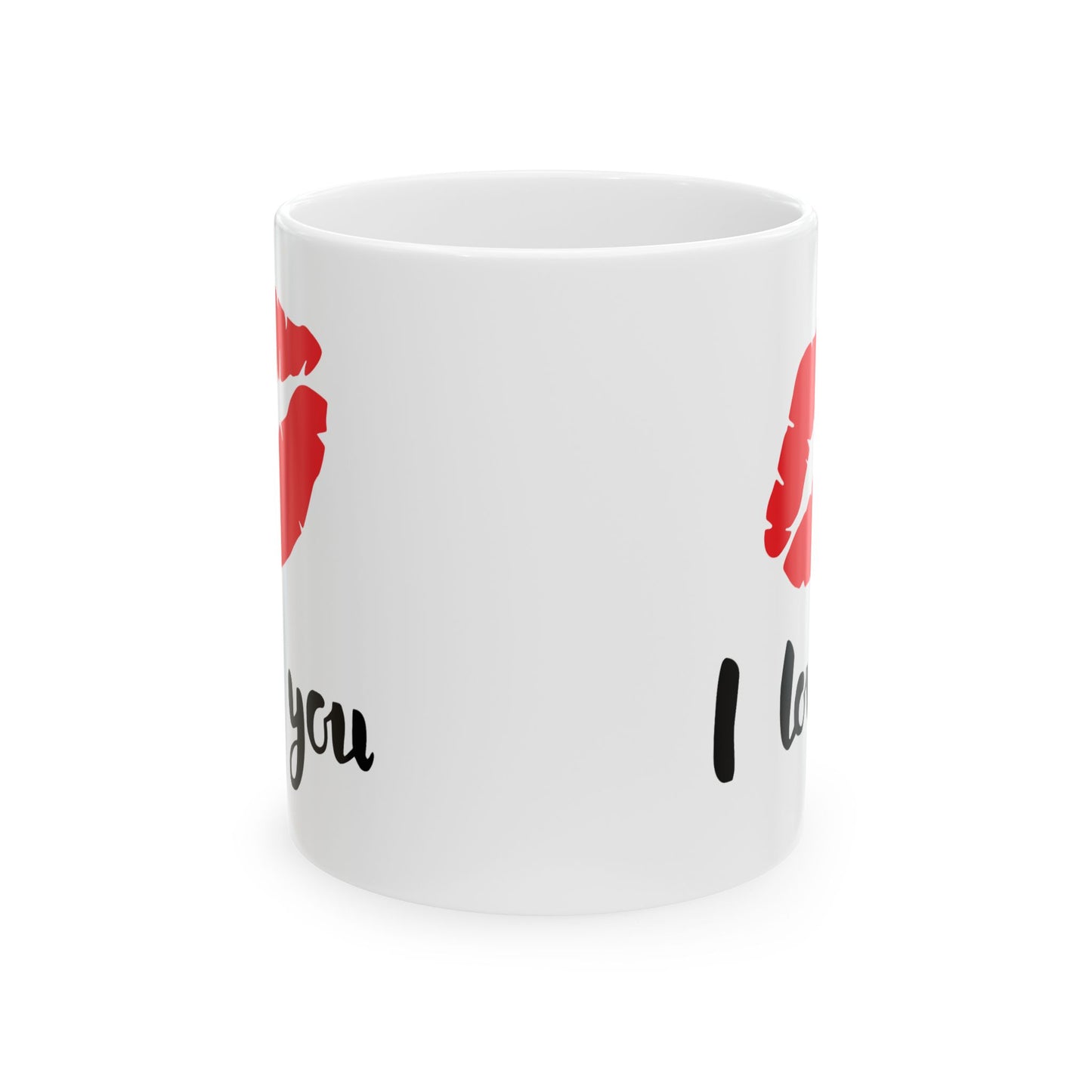 Valentine's Day Mug - I Love You Lipstick Kiss