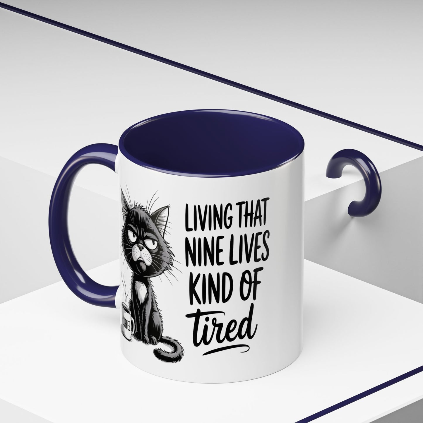 Animal Mug - Living That Nine Lives Kind Of Tired
