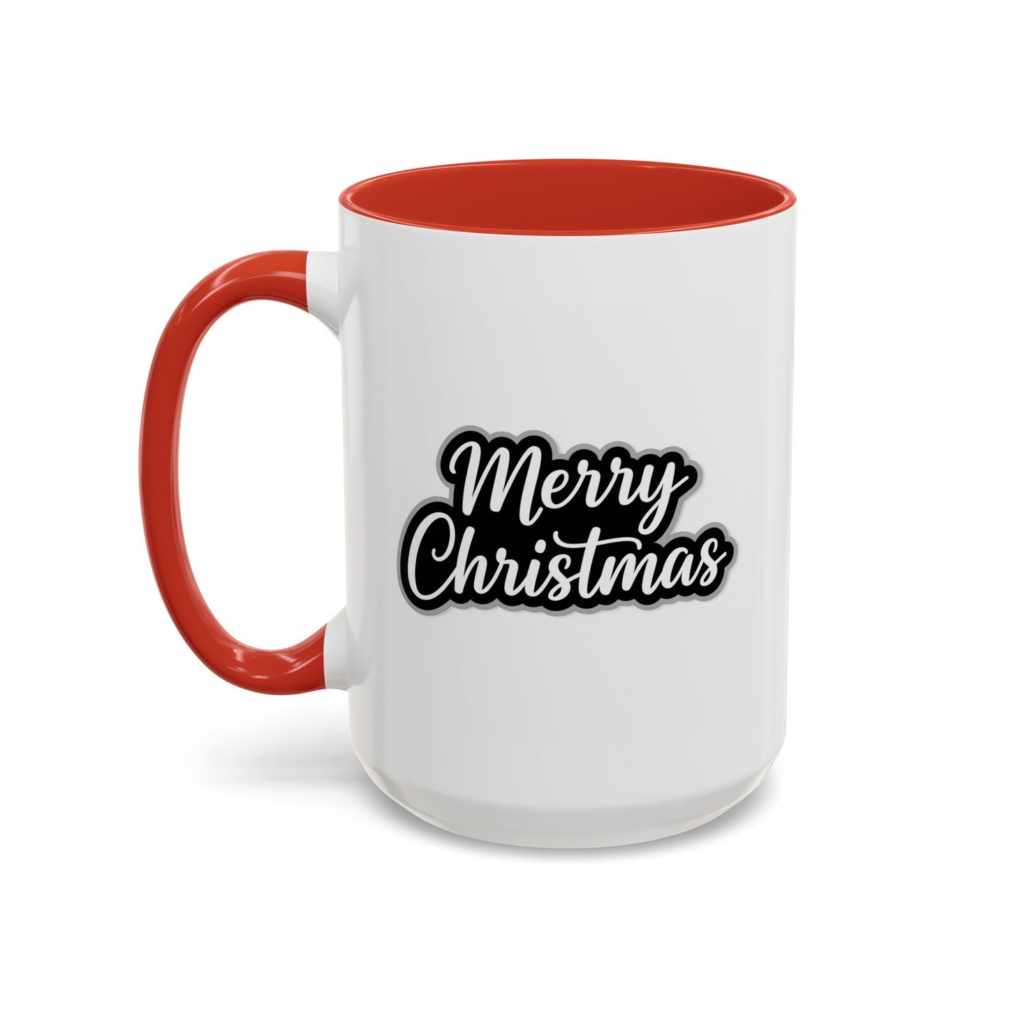 Christmas Mug - Merry Christmas White Black & Grey Text