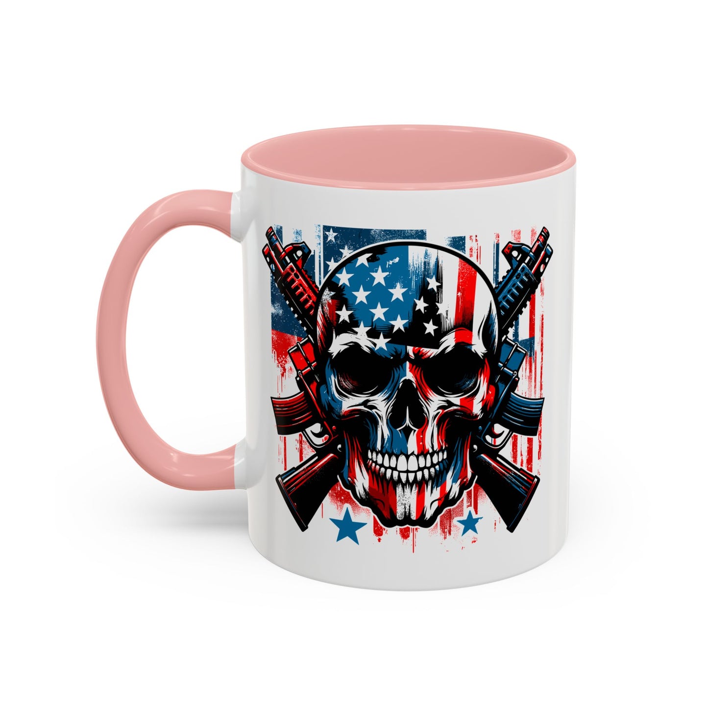 4th of July Mug - Skull With American Flag