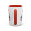 Christmas Mug - Merry Christmas Green & Red Text Red Hat