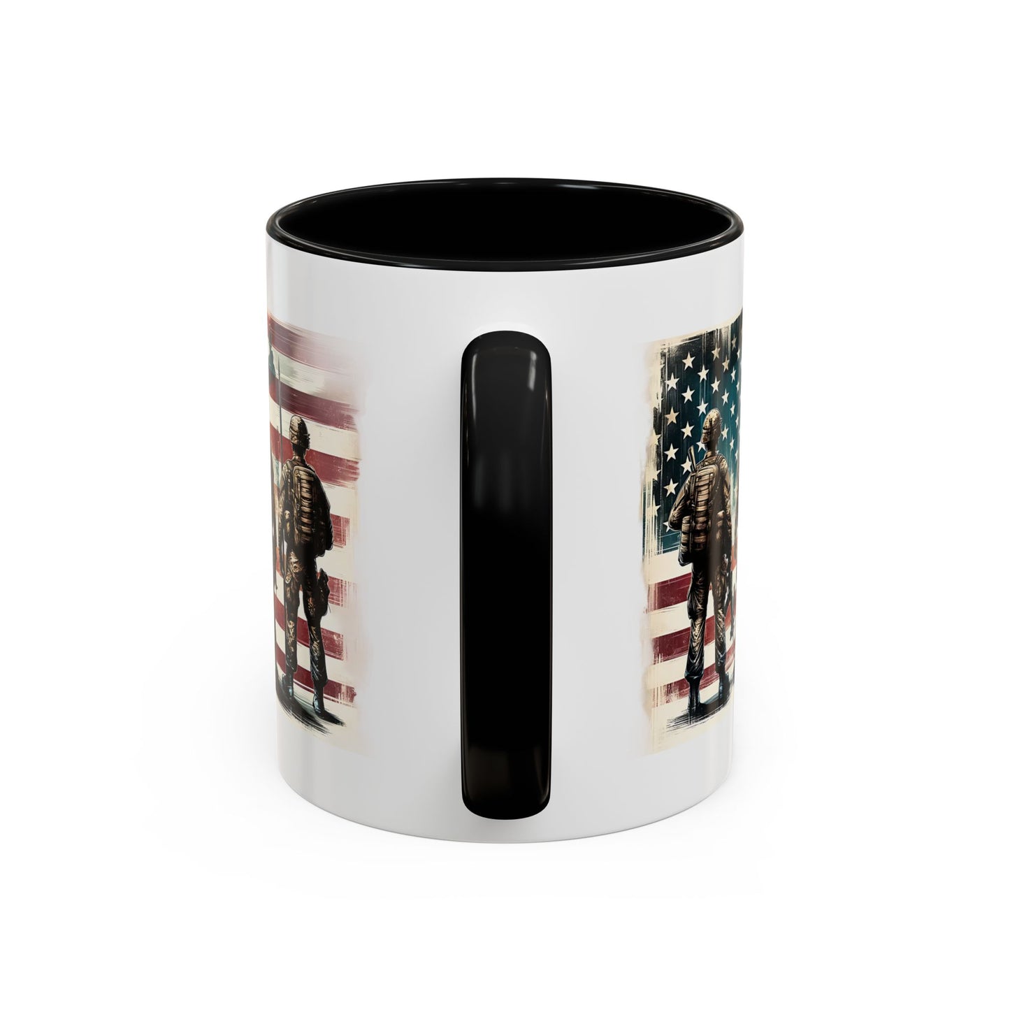 4th of July Mug - Soldiers American Flag