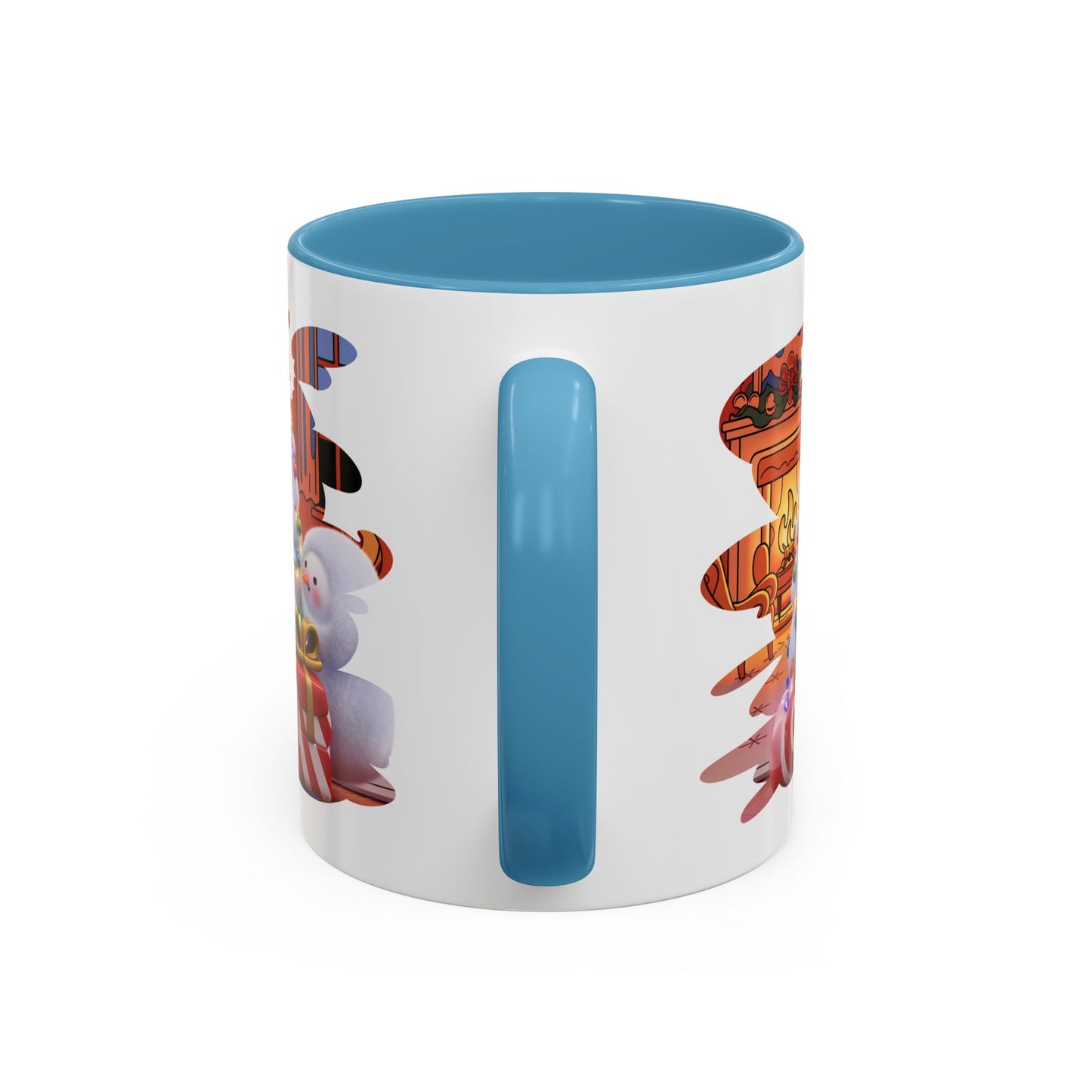 Christmas Mug - Snowman Tree Presents Fireplace