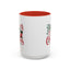 Christmas Mug - Merry Christmas Green & Red Text Star Candy Cane Stocking Snowflake