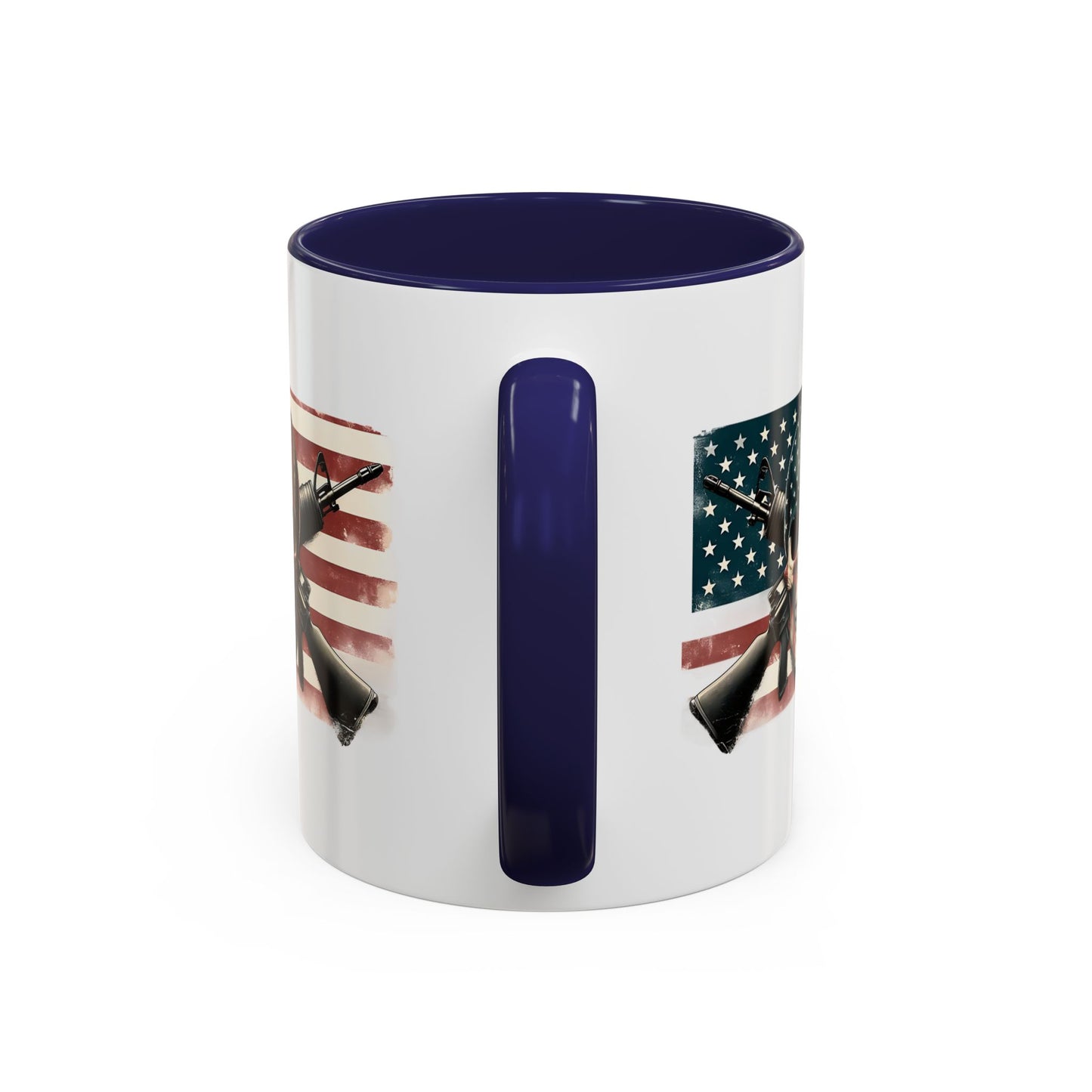 4th of July Mug - Skull Guns Flag