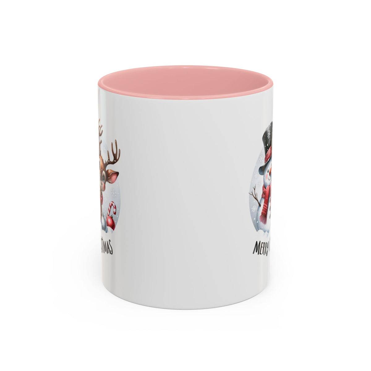 Chistmas Mug - Merry Christmas Snowman and Reindeer