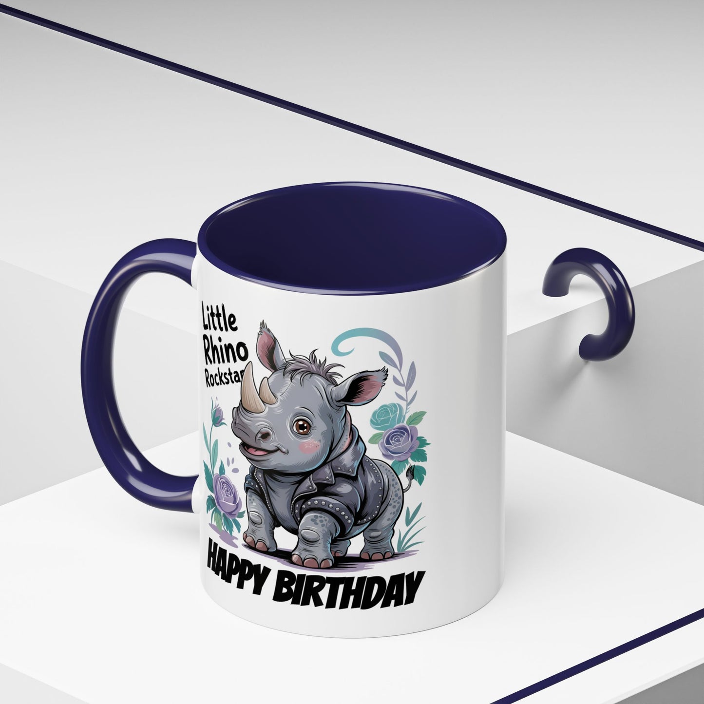 Birthday Mug - Happy Birthday Little Rhino Rockstar