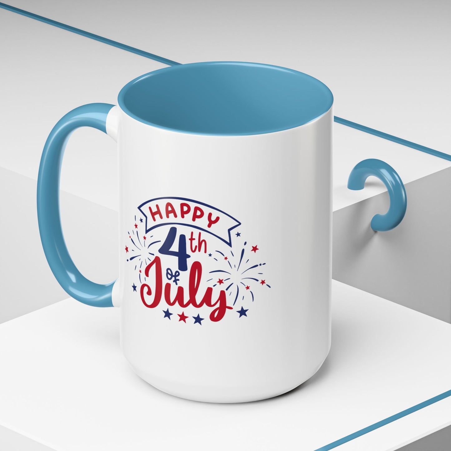 4th of July Mug - Happy 4th of July Fireworks