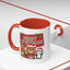 Christmas Mug - Green Text Red Banner Reindeer Bear Penguin