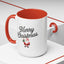 Christmas Mug - Merry Christmas Black Text Santa Present