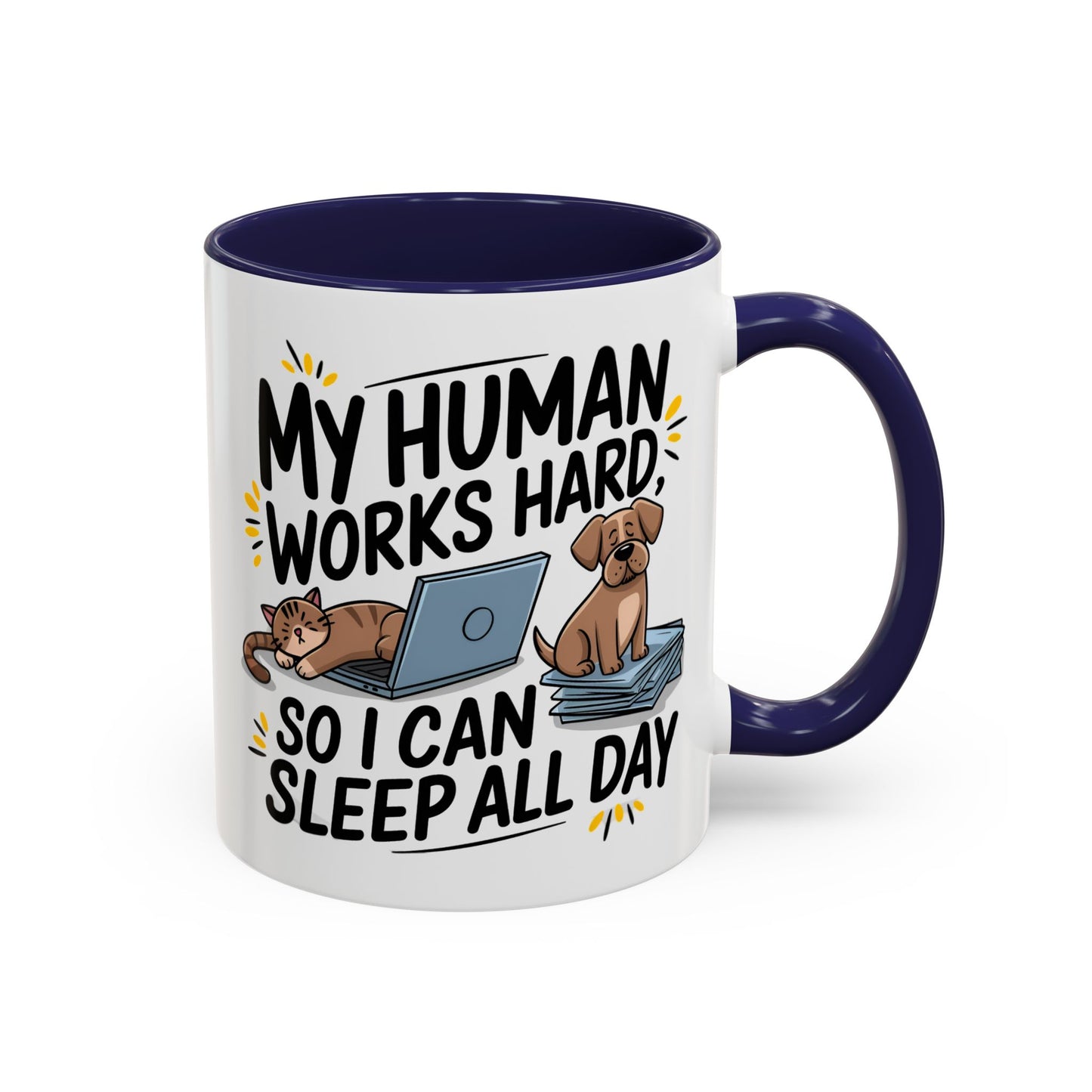 Animal Mug - My Human Works Hard