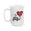 Valentine's Day Mug - Love You Tons Heart Elephant