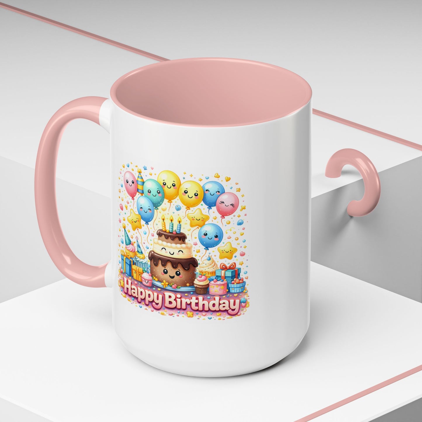 Birthday Mug - Cake and Balloons