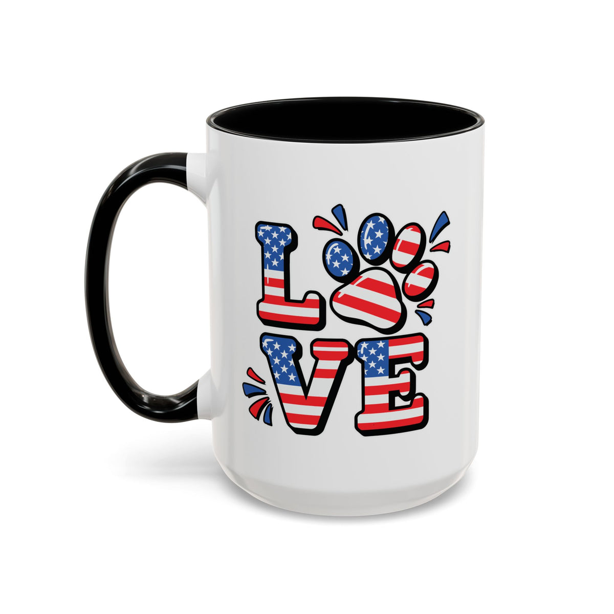 4th of July Mug - Animal Love USA Flag