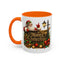 Christmas Mug - Merry Christmas Gold Text Santa Point Ornaments