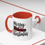 Christmas Mug - Merry Christmas Black Text Tartan Truck