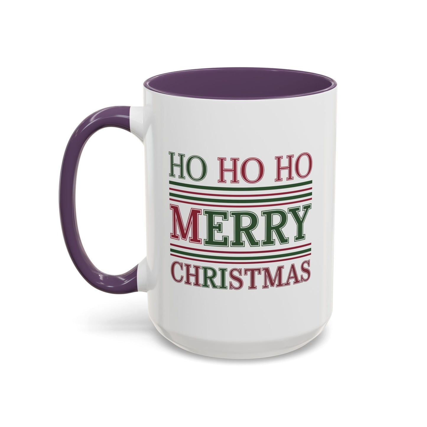 Christmas Mug - Ho Ho Ho Merry Christmas Red & Green Text 3