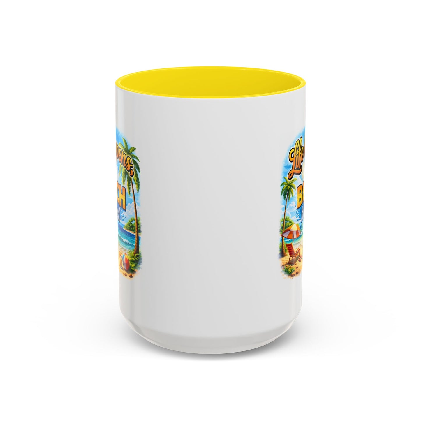 Humor Mug - Life Happens the beach Helps