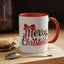 Christmas Mug - Merry Christmas Red & Green Text Bow