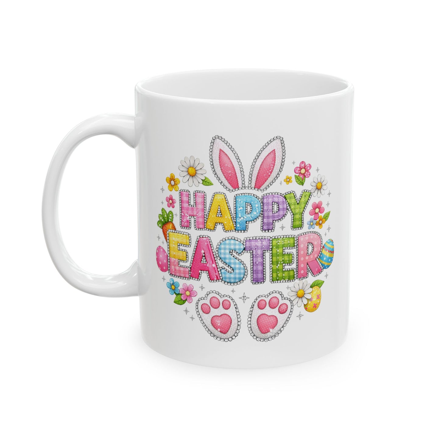 Easter Mug - Happy Easter Rhinestone